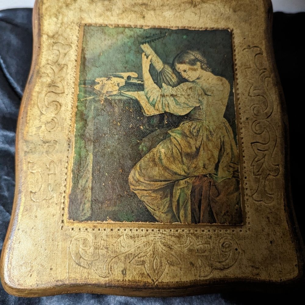 Vtg 60's Jewelry Box Dr Zhivago Laura's Theme Mele The Lute Player